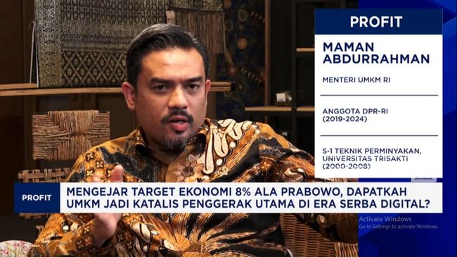 Menteri Maman Bongkar Jurus Majukan Bisnis UMKM Era Prabowo