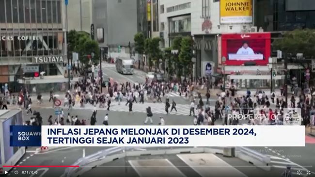 Inflasi Jepang Melonjak ke 3,6% di Desember 2024