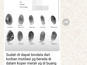 Viral Pesan Berantai Identitas Korban Mutilasi dalam Koper di Ngawi