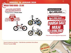Beli Sepeda di Transmart Full Day Sale Banjir Diskon, Hemat Rp 450 Ribuan