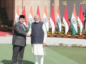 Prabowo Bertemu Bilateral dengan PM Narendra Modi di Hyderabad House India