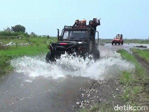 Wisata Pacu Adrenalin di Lumajang, Naik Mobil Offroad Jelajah Sungai
