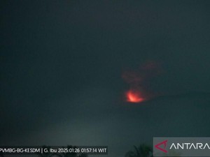 Gunung Ibu di Malut Erupsi, Muntahkan Abu Vulkanik Setinggi 500 Meter