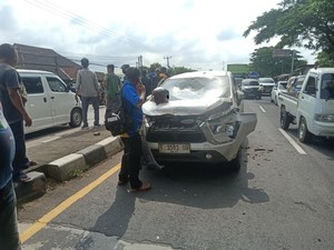 Bonyok Usai Tabrak Tukang Bubur, Pencuri Kabel Lalu Ditangkap Polisi