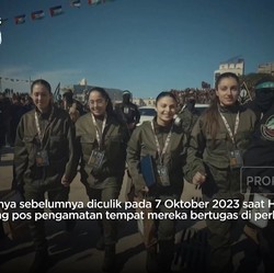 Video: 4 Tentara Wanita Israel Dibebaskan, Ucap 'Terima Kasih Hamas'