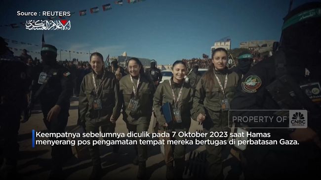 4 Tentara Wanita Israel Dibebaskan, Ucap ‘Terima Kasih Hamas’