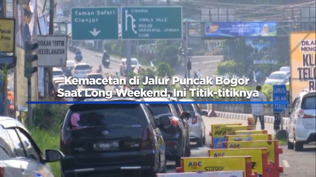 Kemacetan di Jalur Puncak Bogor Saat Long Weekend