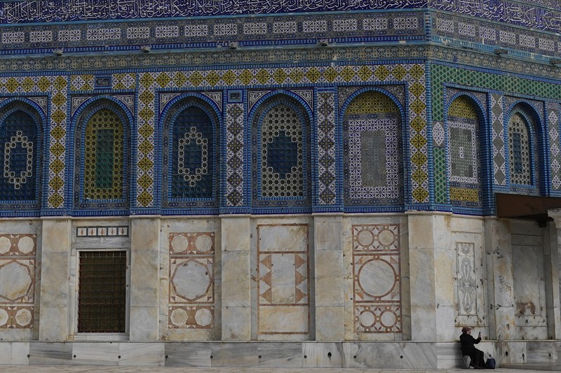 Israel Palestinians Rain clouds loom over the Dome of the Rock Mosque in the Al-Aqsa Mosque compound in the Old City of Jerusalem, Friday, Jan. 24, 2025. (AP Photo/Mahmoud Illean)
