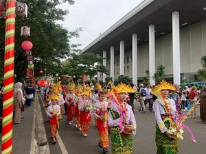 Meriahnya Pawai Telok Tamat Sambut Isra Miraj di TMII