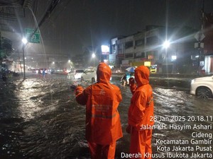 Jalan Bandara Soetta Sempat Terendam Banjir