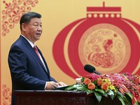 Potret Xi Jinping Rayakan Imlek Sambut Tahun Ular Kayu, Beri Pesan Ini
