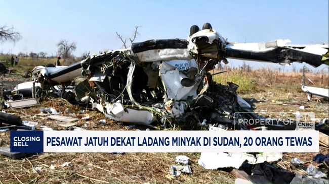 Pesawat Jatuh Dekat Ladang Minyak di Sudan, 20 Orang Tewas