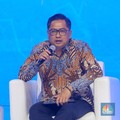 Direktur Perencanaan Makro dan Analisis Statistik Bappenas, Eka Chandra Buana dalam acara BRI Microfinance Outlook 2025 di Nusantara Hall, ICE BSD, Tangerang, Banten, Kamis (30/1/2025). (CNBC Indonesia/Faisal Rahman)