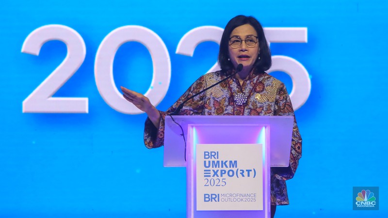 Opening ceremony BRI UMKM EXPO(RT) dan BRI Microfinance Outlook 2025 di Nusantara Hall, ICE BSD, Tangerang, Banten, Kamis (30/1/2025). Opening ceremony BRI UMKM EXPO(RT) dan BRI Microfinance Outlook 2025 di Nusantara Hall, ICE BSD, Tangerang, Banten, Kamis (30/1/2025). (CNBC Indonesia/Faisal Rahman)