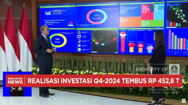 BKPM Catat Realisasi Investasi RI 2024 Tembus Rp1.714 Triliun