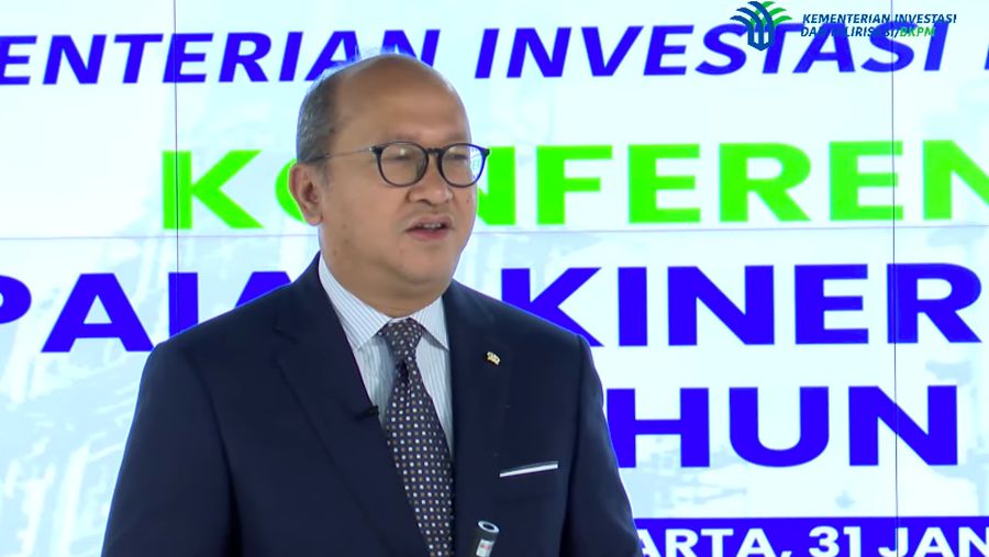 Menteri Investasi dan Hilirisasi/Kepala BKPM, Rosan Roeslani dalam Konferensi Pers Capaian Realisasi Investasi TW IV Tahun 2024. (Tangkapan Layar Youtube Kementerian Investasi dan Hilirisasi - BKPM)