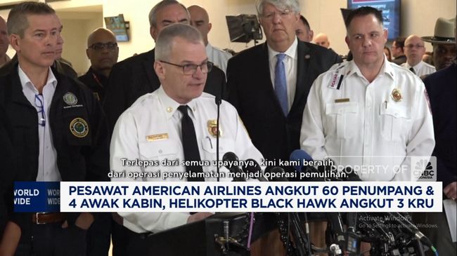 Semua Penumpang Tabrakan American Airlines & Black Hawk Tewas