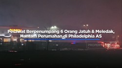 Video: Pesawat Jatuh & Meledak, Hantam Perumahan di Philadelphia, AS