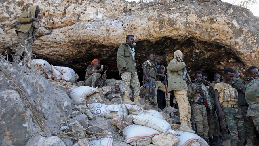 Komando Afrika AS, militer AS melakukan serangan udara terkoordinasi terhadap militan ISIS di Somalia pada Sabtu, 1 Februari 2025. (U.S. Africa Command via AP)