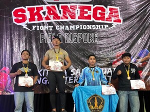 Anggota Polres Lamongan Juara 1 Kejuaraan Wushu Piala Dispora se-Jatim