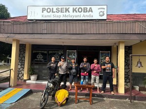 Pencuri Yamaha Vixion di Bangka Tengah Terciduk dalam Persembunyiannya