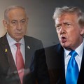 Foto kolase Donald Trump dan Benjamin Netanyahu. (AP Photo)
