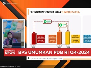  BPS Catat Pertumbuhan Ekonomi 2024 RI Capai 5,03%