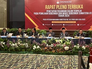 KPU Tetapkan Bobby-Surya Jadi Gubernur-Wagub Sumut Terpilih, Edy Tak Hadir