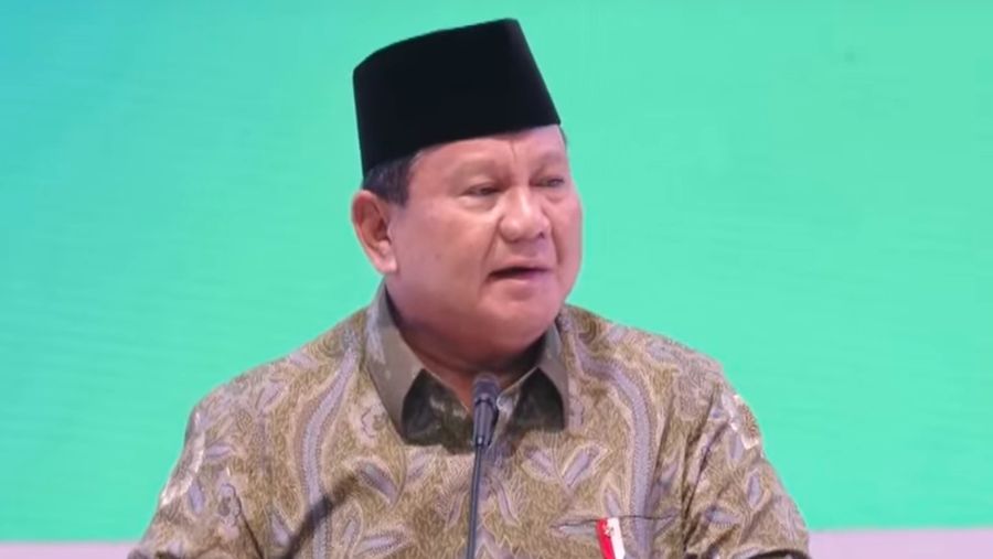 Presiden Prabowo Subianto menyampaikan arahan dalam acara Peringatan Harlah ke-102 NU di Istora Senayan, Jakarta, Rabu (5/2/2025). (YouTube/Sekretariat Presiden)