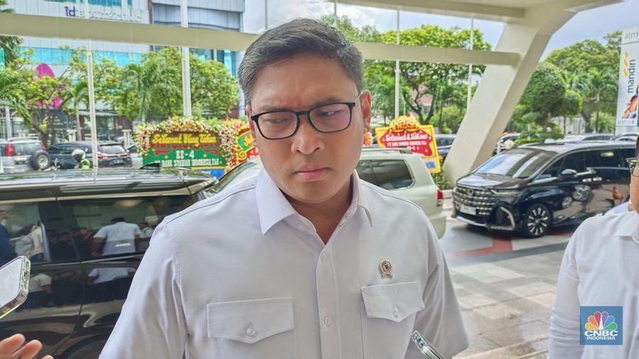 Wakil Menteri Pertanian (Wamentan) Sudaryono saat ditemui di Kantor Kemenko Pangan, Jakarta, Rabu (5/2/2025). (CNBC Indonesia/Martyasari Rizky)