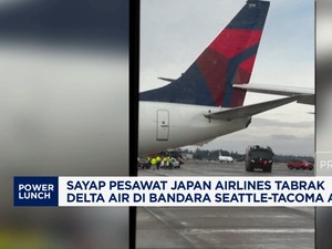 Video: Sayap Pesawat JAL Tabrak Delta Air di Bandara Seattle-Tacom
