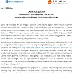 RI & Tiongkok Sepakat Gunakan Mata Uang Lokal Untuk Transaksi Bisnis