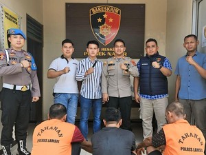 Tiga Pria di Lampung Ditangkap karena Curi Besi Pengaman Jalur Tol