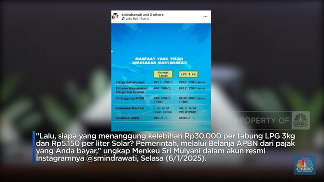 Sri Mulyani Ungkap Harga Asli LPG 3 Kg, Bukan Rp 20.000 per Tabung