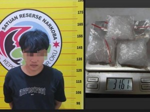 Pemuda di OKU Ditangkap Polisi Saat Hendak Jual Sabu