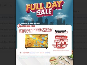 Diskon Heboh Smart LED TV 50 UHD di Transmart Full Day Sale