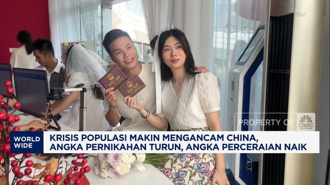 Video: China Krisis Populasi, Angka Pernikahan Turun dan Perceraian Naik