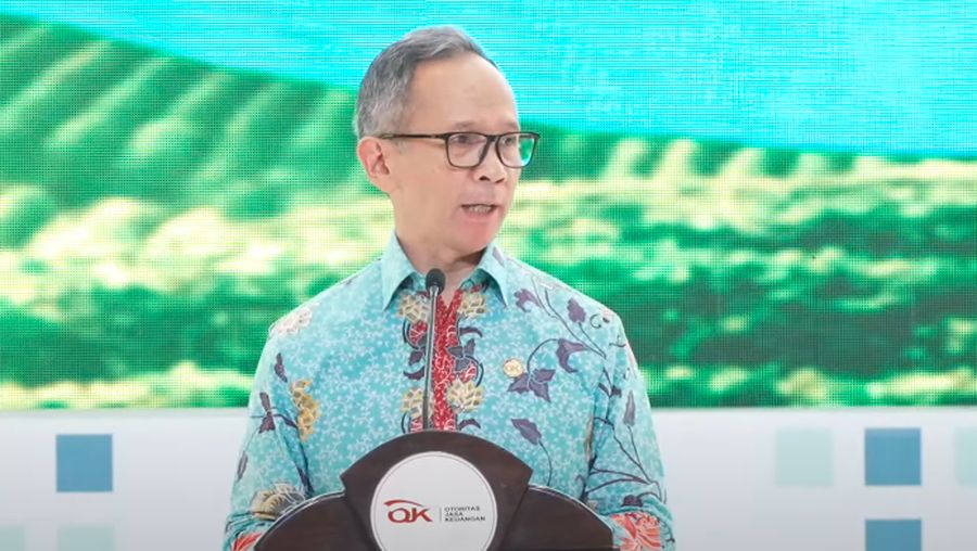 Ketua Dewan Komisioner Otoritas Jasa Keuangan (OJK), Mahendra Siregar dalam Pertemuan Tahunan Industri Jasa Keuangan (PTIJK) 2025. (Tangkapan Layar Youtube Otoritas Jasa Keuangan)
