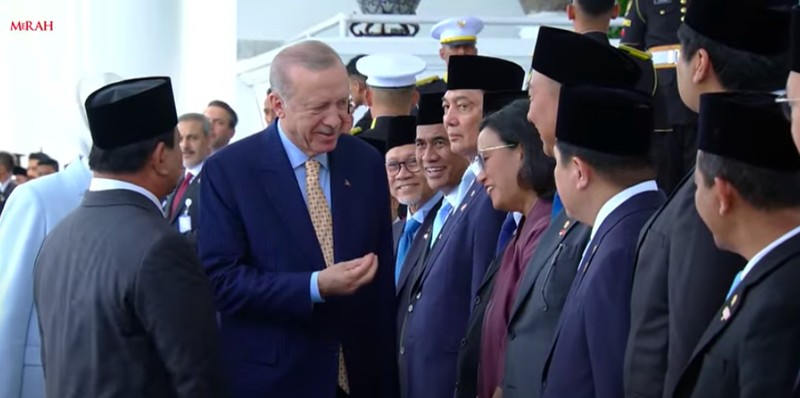 Upacara Penyambutan Kenegaraan Presiden Türkiye Recep Tayyip Erdoğan, 12 Februari 2025. (Tangkapan Layar Youtube/Biro Setpres RI)