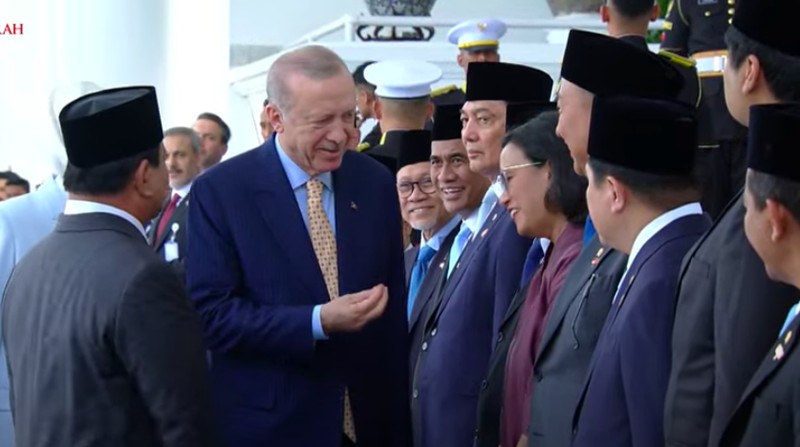 Upacara Penyambutan Kenegaraan Presiden Türkiye Recep Tayyip Erdoğan, 12 Februari 2025. (Tangkapan Layar Youtube/Biro Setpres RI)