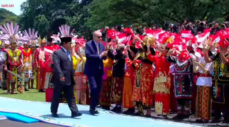 Prabowo Subianto - Recep Tayyip Erdogan Upacara Penyambutan Kenegaraan Presiden Türkiye Recep Tayyip Erdoğan, 12 Februari 2025. (Tangkapan Layar Youtube/Sekretriat Presiden RI)