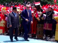 Upacara Penyambutan Kenegaraan Presiden Türkiye Recep Tayyip Erdoğan, 12 Februari 2025. (Tangkapan Layar Youtube/Sekretriat Presiden RI)