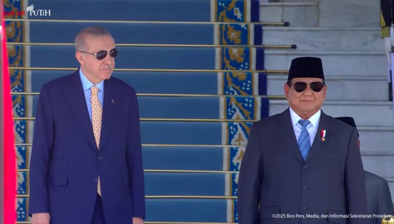 LIVE: Upacara Penyambutan Kenegaraan Presiden Türkiye Recep Tayyip Erdoğan, 12 Februari 2025. (Tangkapan Layar Youtube/Biro Setpres RI) Upacara Penyambutan Kenegaraan Presiden Türkiye Recep Tayyip Erdoğan, 12 Februari 2025. (Tangkapan Layar Youtube/Biro Setpres RI)