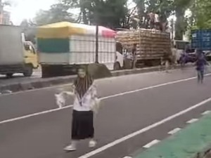 Heboh Warga Bagi-bagi Ayam Gratis gegara Truk Terjebak Macet di Maros