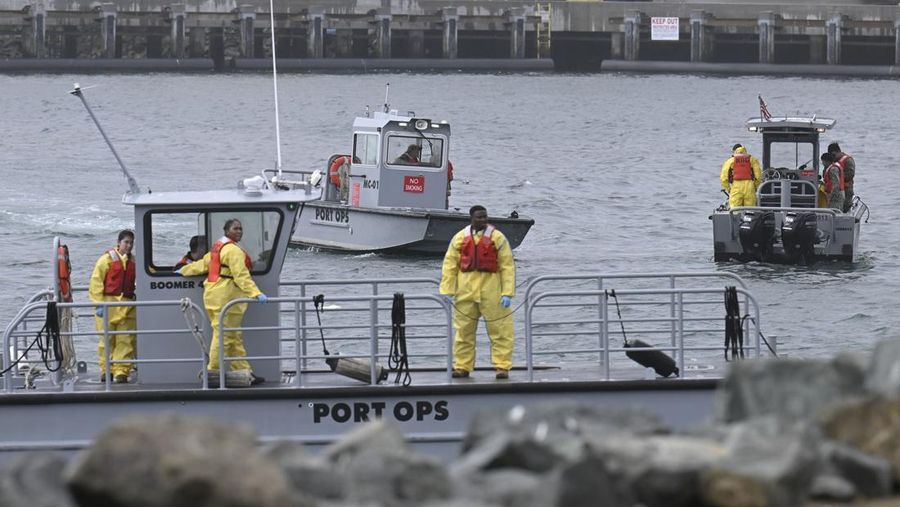 Gambar yang disediakan oleh Premier Sportfishing ini menunjukkan E/A-18G Growler sebelum jatuh di lepas pantai San Diego pada hari Rabu, 12 Februari 2025. Gambar yang disediakan oleh Premier Sportfishing ini menunjukkan E/A-18G Growler sebelum jatuh di lepas pantai San Diego pada hari Rabu, 12 Februari 2025. (Capt. Brandon Viets/Premier Sportsfishing via AP)