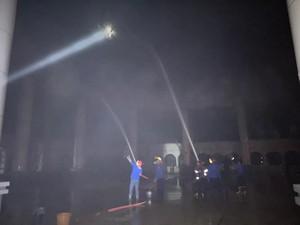 Kubah Masjid Agung Praya Terbakar Akibat Korsleting, Kerugian Rp 500 Juta
