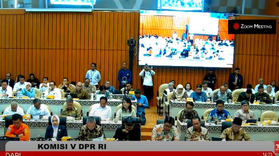 Komisi V DPR RI Rapat Kerja dengan Seluruh Mitra Kerja. (Tangkapan Layar DPR RI)