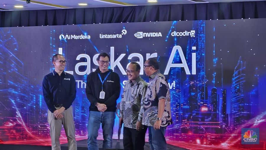 Lintasarta Buat Laskar AI Kerja Bareng Nvidia dan Dicoding. (CNBC Indonesia/Intan)