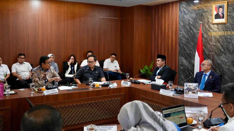 Rakortas di Kementerian Koordinasi Bidang Pangan, Jakarta, pada Rabu (12/2/2025). (Dok. Bapanas)