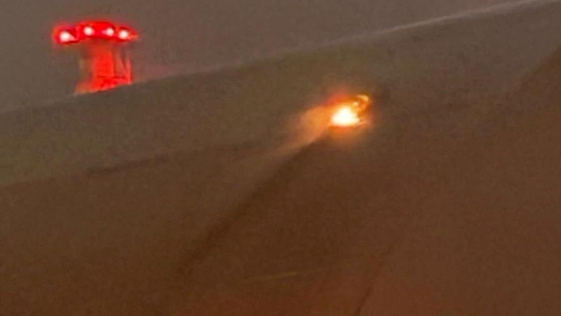An engine of a Russian kamikaze drone is seen under the New Safe Confinement (NSC) structure, that covers the old sarcophagus which confines the remains of the damaged fourth reactor, after it was hit by what Ukrainian President Volodymyr Zelenskiy said is a Russian drone strike, amid Russia's attack on Ukraine, at the Chornobyl Nuclear Power Plant, in Kyiv region, Ukraine February 14, 2025. Press service of the State Emergency Service of Ukraine/Handout via REUTERS ATTENTION EDITORS - THIS IMAGE HAS BEEN SUPPLIED BY A THIRD PARTY. DO NOT OBSCURE LOGO.